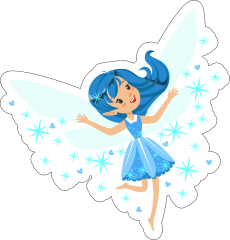 Blue Fairy with Pixie Dust Sticker