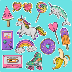 Blue Fantasy Sticker Sheet