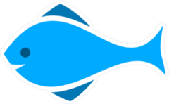 Blue Fish Sticker