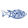 Blue Fishing Logo Sticker