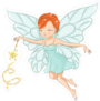 Blue Flying Fairy Sticker
