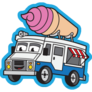 Blue Food Truck Ice Cream Sticker