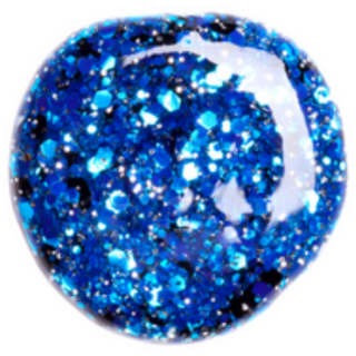 Blue Glitter Nail Polish Blot Sticker