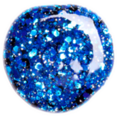 Blue Glitter Nail Polish Blot Sticker