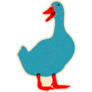 Blue Goose Sticker