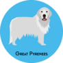 Blue Great Pyrenees Sticker