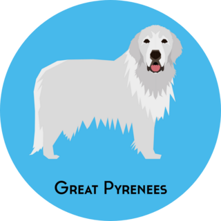 Blue Great Pyrenees Sticker