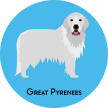 Blue Great Pyrenees Sticker