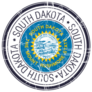 Blue Great State Of South Dakota Seal Sticker