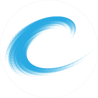 Blue Grunge Wave Sticker