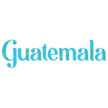 Blue Guatemala Font Sticker