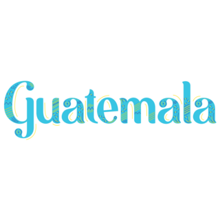 Blue Guatemala Font Sticker