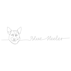 Blue Heeler Line Art Sticker