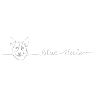 Blue Heeler Line Art Sticker