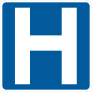 Blue Hospital Sticker