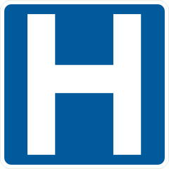 Blue Hospital Sticker