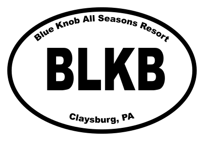 Blue Knob All Seasons Resort Oval Sticker