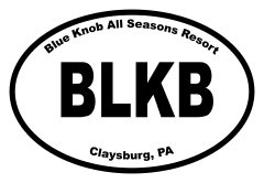 Blue Knob All Seasons Resort Oval Sticker