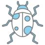 Blue Ladybug Icon Sticker
