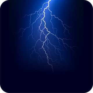 Blue Lightning Bolt Sticker