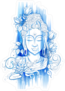Blue Lord Buddha In Meditation Sticker