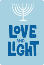 Blue Love And Light Hanukkah Sticker