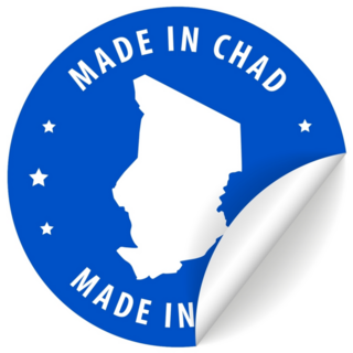 Blue Made In Chad Sticker