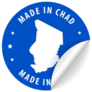 Blue Made In Chad Sticker
