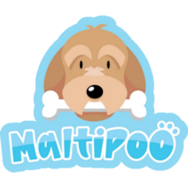 Blue Maltipoo Sticker