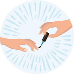 Blue Manicure Sticker