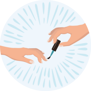 Blue Manicure Sticker