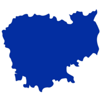 Blue Map Of Cambodia Sticker
