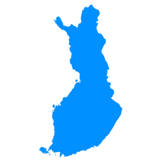 Blue Map Of Finland Sticker
