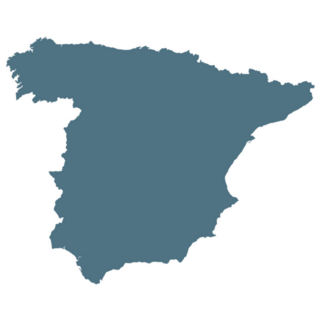 Blue Map Of Spain Sticker