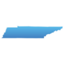 Blue Map Of Tennessee Sticker