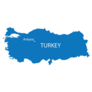 Blue Map Of Turkey Ankara Sticker