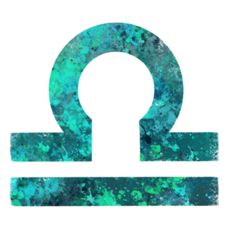 Blue Marble Ocean Libra Zodiac Sign Sticker