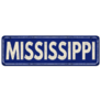 Blue Mississippi Metal Sign Sticker