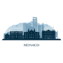 Blue Monaco Skyline Sticker