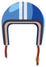 Blue Motorcycle Helmet Sticker