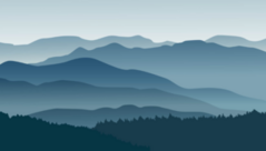 Blue Mountains In Fog Sticker