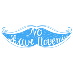Blue Mustache Sticker