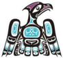 Blue Native American Style Eagle Sticker