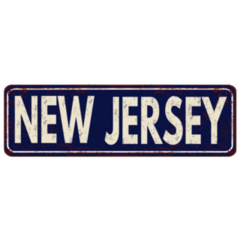 Blue New Jersey Vintage Sticker