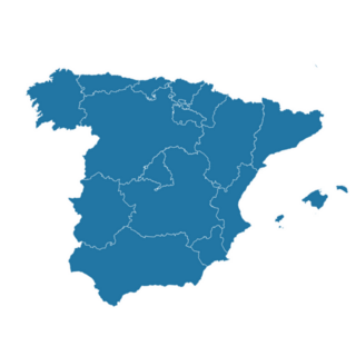 Blue Of Map Spain Sticker