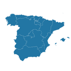 Blue Of Map Spain Sticker