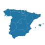 Blue Of Map Spain Sticker