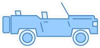 Blue Off Road Vehicle Sticker