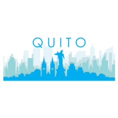 Blue Panoramic Quito Sticker