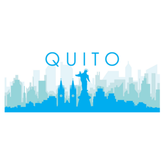 Blue Panoramic Quito Sticker